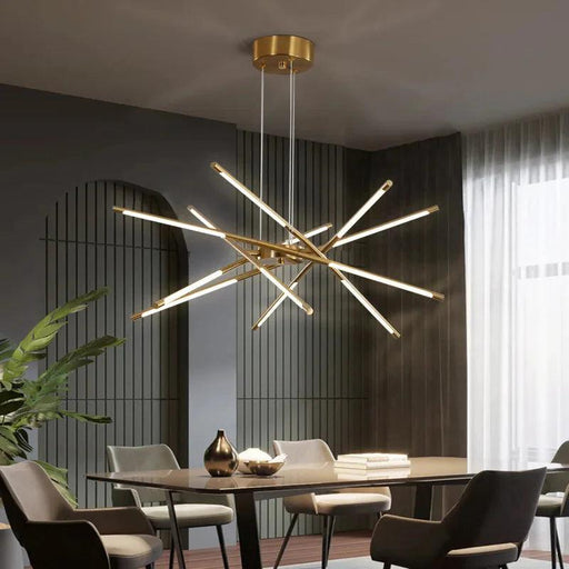 Contemporary LED Spoke Pendant Light Fixture-DWHOME