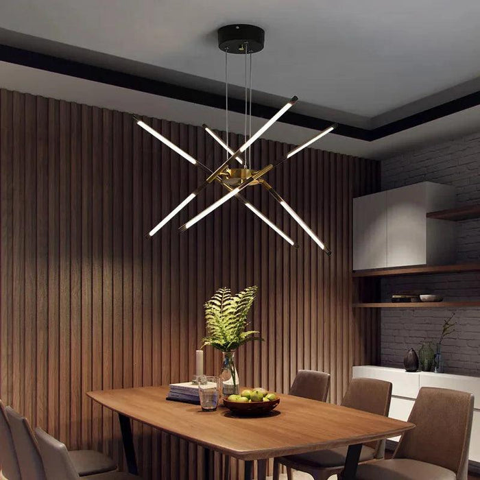 Contemporary LED Spoke Pendant Light Fixture - DWHOME