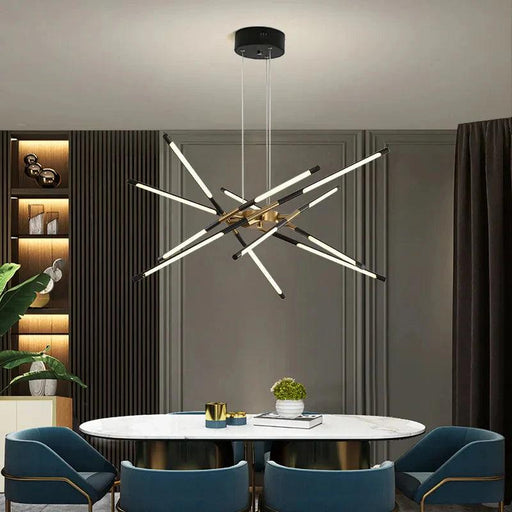 Contemporary LED Spoke Pendant Light Fixture-DWHOME