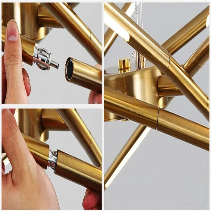Contemporary LED Spoke Pendant Light Fixture - DWHOME