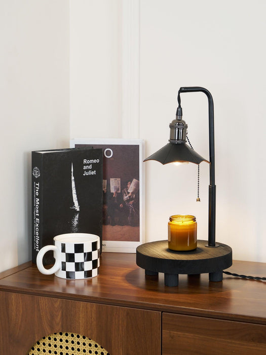 Cordero Wooden Stool Table Lamp - DWHOME