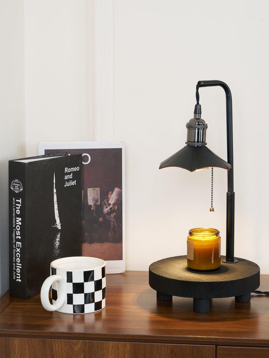 Cordero Wooden Stool Table Lamp - DWHOME