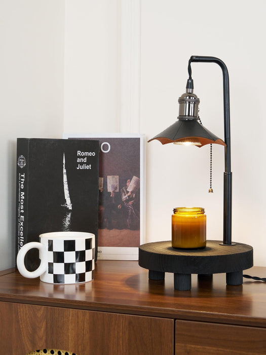 Cordero Wooden Stool Table Lamp - DWHOME