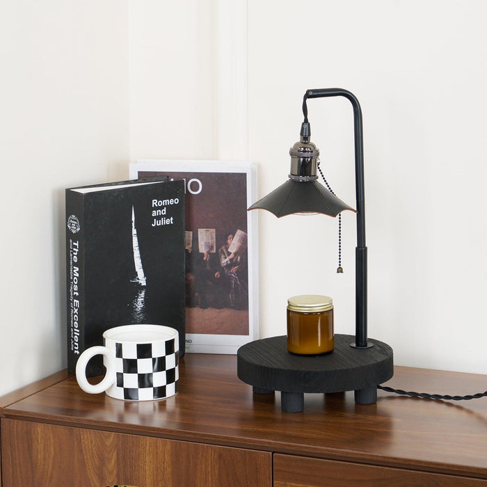Cordero Wooden Stool Table Lamp - DWHOME
