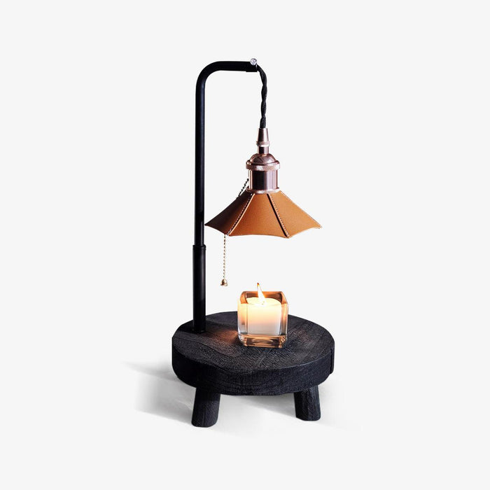 Cordero Wooden Stool Table Lamp - DWHOME