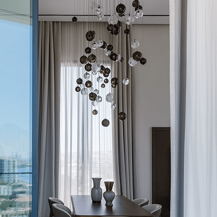 Cosmic Sphere Cascade Chandelier