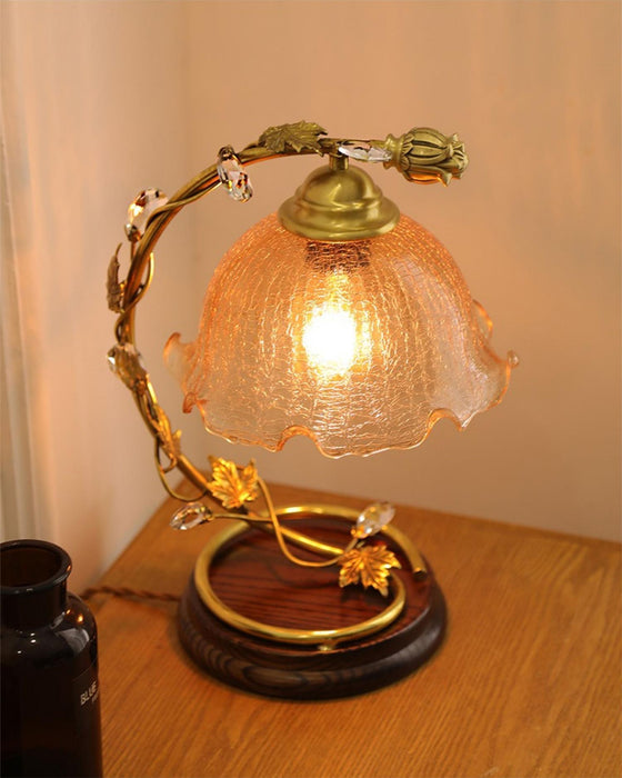 Cracked Glass Brass Table Lamp - DWHOME