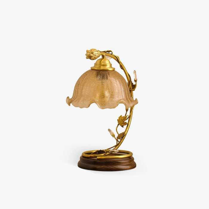 Cracked Glass Brass Table Lamp - DWHOME