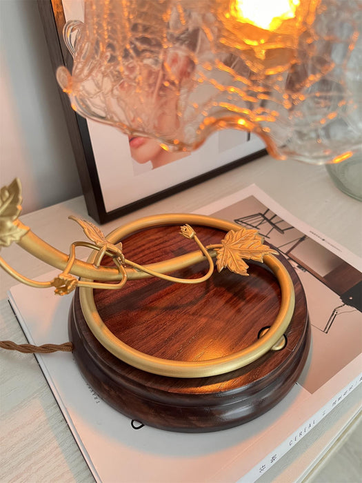 Cracked Glass Brass Table Lamp - DWHOME