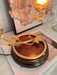 Cracked Glass Brass Table Lamp - DWHOME