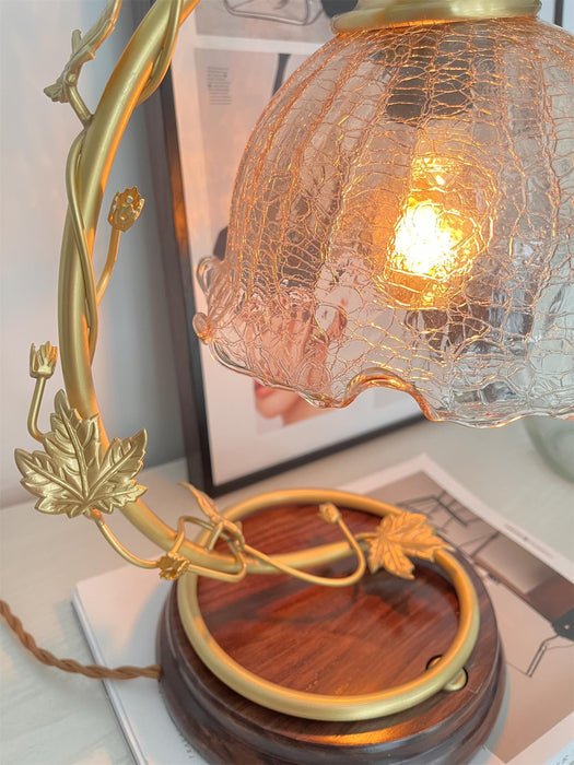 Cracked Glass Brass Table Lamp - DWHOME