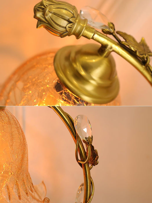 Cracked Glass Brass Table Lamp - DWHOME
