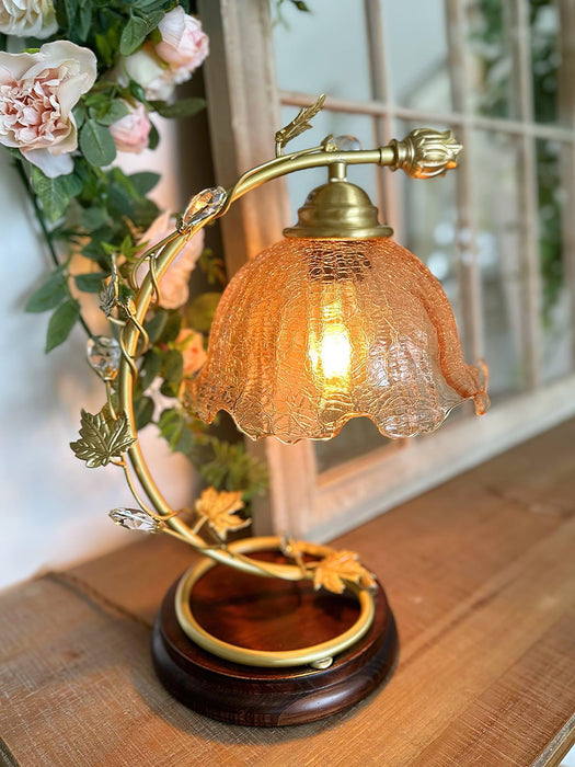 Cracked Glass Brass Table Lamp - DWHOME