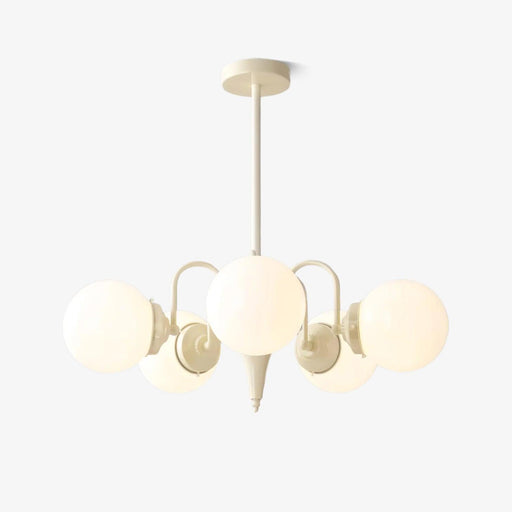 Cream Glass Ball Chandelier-DWHOME