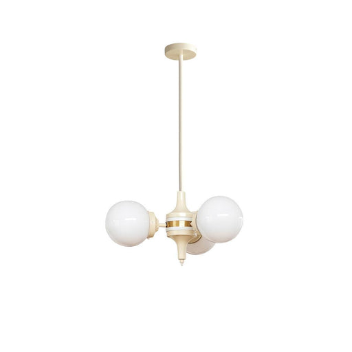 Cream Glass Ball Chandelier-DWHOME