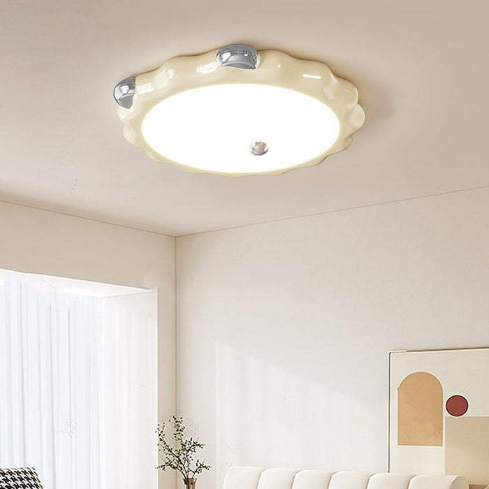 Cream Puffering Ceiling Light-DWHOME
