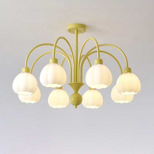 Cream Pumpkin Ball Chandelier-DWHOME