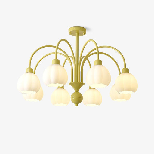 Cream Pumpkin Ball Chandelier-DWHOME