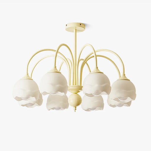Creamy Glass Chandelier-DWHOME