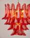 Crimson Glass Murano Petals Chandelier-DWHOME