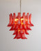 Crimson Glass Murano Petals Chandelier-DWHOME