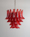 Crimson Glass Murano Petals Chandelier-DWHOME