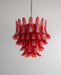 Crimson Glass Murano Petals Chandelier-DWHOME