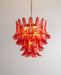Crimson Glass Murano Petals Chandelier-DWHOME