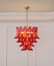 Crimson Glass Murano Petals Chandelier-DWHOME