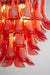 Crimson Glass Murano Petals Chandelier-DWHOME