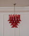 Crimson Glass Murano Petals Chandelier-DWHOME