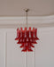 Crimson Glass Murano Petals Chandelier-DWHOME