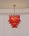 Crimson Glass Murano Petals Chandelier-DWHOME