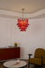 Crimson Glass Murano Petals Chandelier-DWHOME