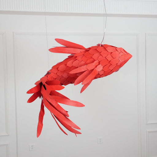 Crimson Swirl Koi Chandelier-DWHOME