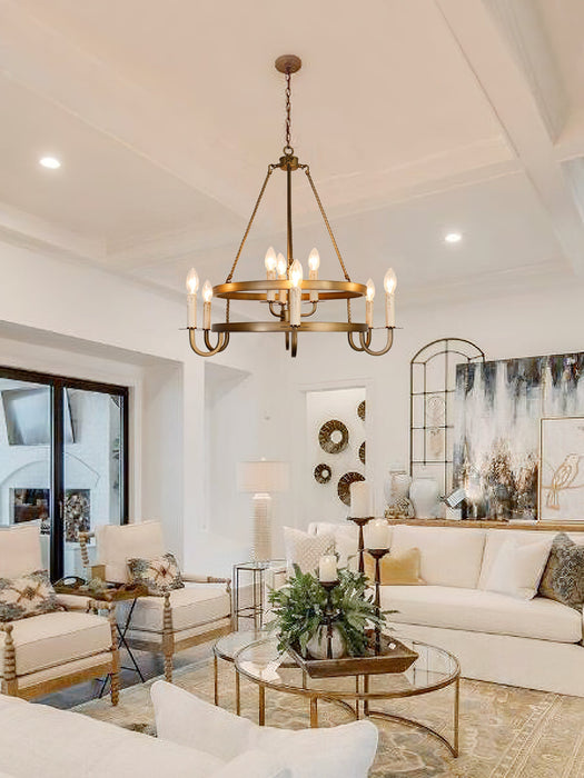 Crowley Wagon Wheel Chandelier-DWHOME