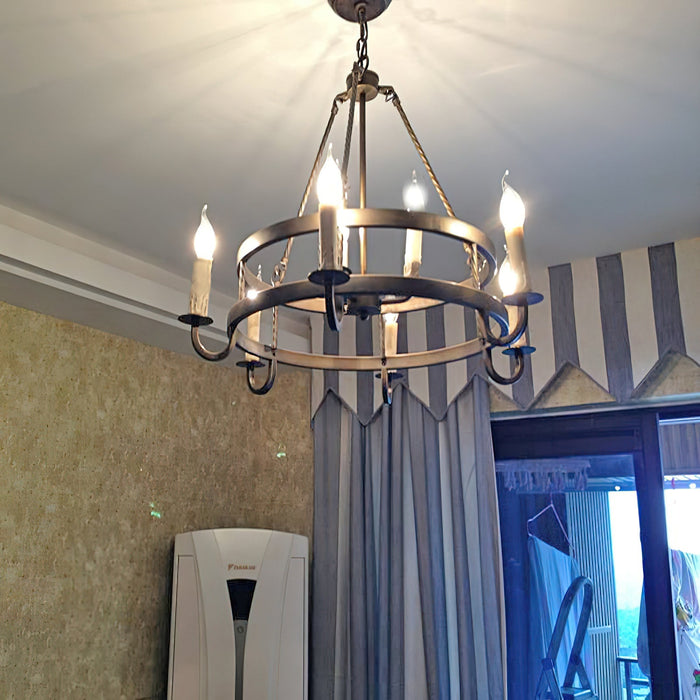 Crowley Wagon Wheel Chandelier-DWHOME