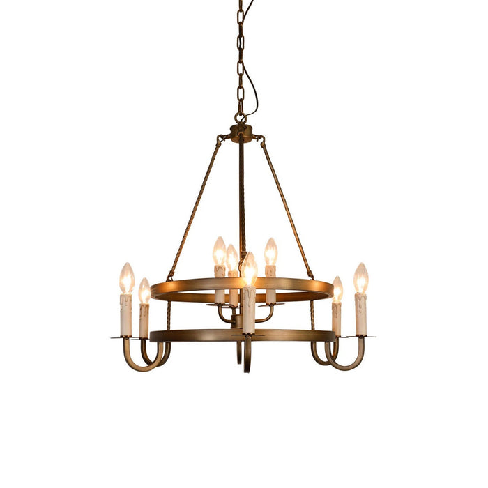 Crowley Wagon Wheel Chandelier-DWHOME
