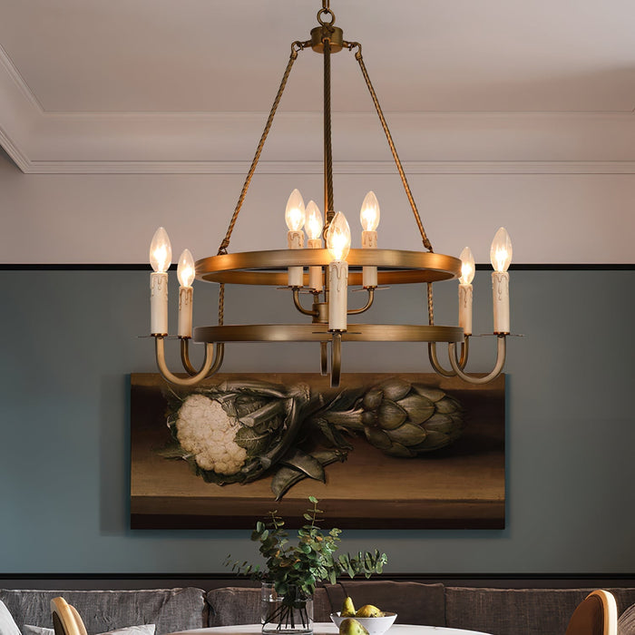 Crowley Wagon Wheel Chandelier-DWHOME