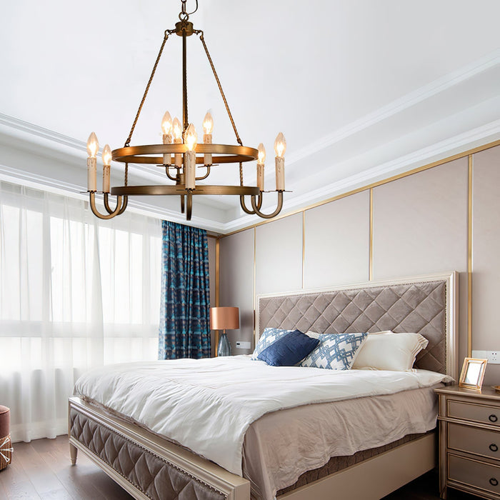Crowley Wagon Wheel Chandelier-DWHOME