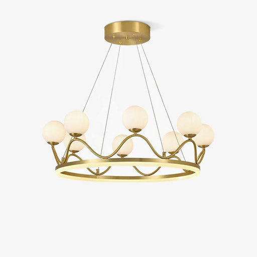 Crown Brass Chandelier-DWHOME