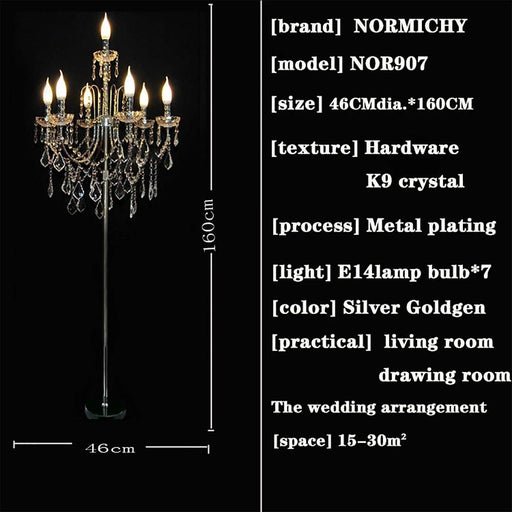 Crystal Chandelier Floor Lamp - DWHOME