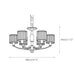 Crystal Column Brass Chandelier-DWHOME