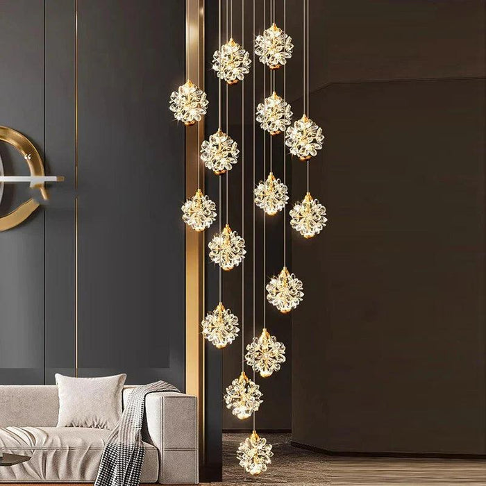 Crystal Modern Pendant Lighting for Stairs & Foyer - DWHOME