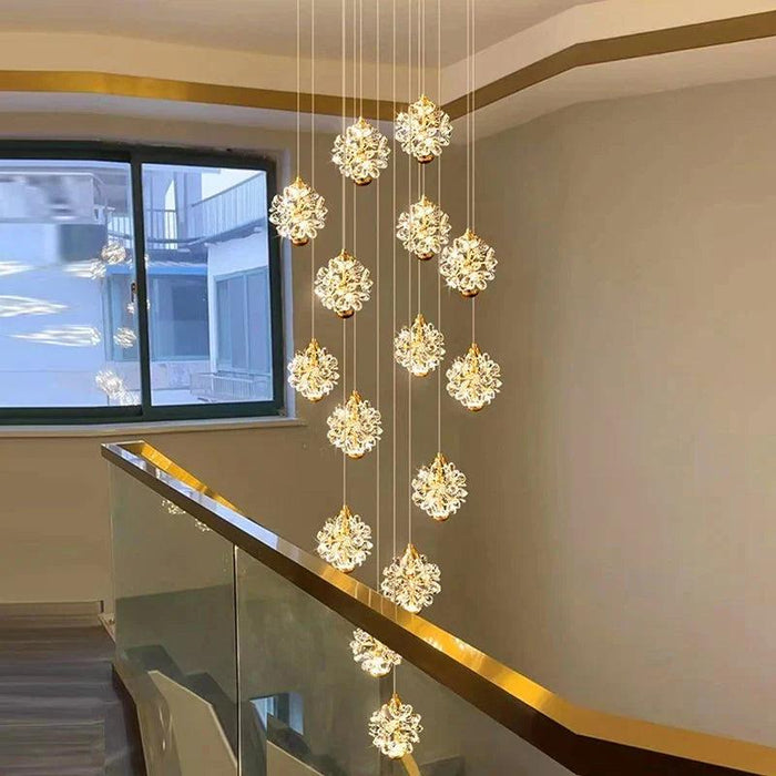 Crystal Modern Pendant Lighting for Stairs & Foyer - DWHOME