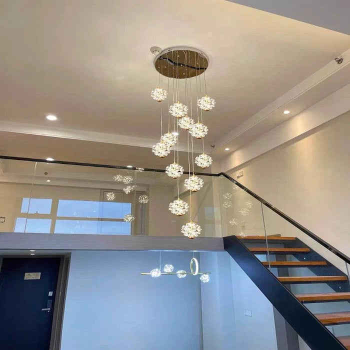 Crystal Modern Pendant Lighting for Stairs & Foyer - DWHOME