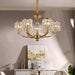 Crystal Column Brass Chandelier-DWHOME