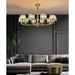 Crystal Column Brass Chandelier-DWHOME