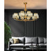 Crystal Column Brass Chandelier-DWHOME
