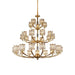 Crystal Column Brass Chandelier-DWHOME